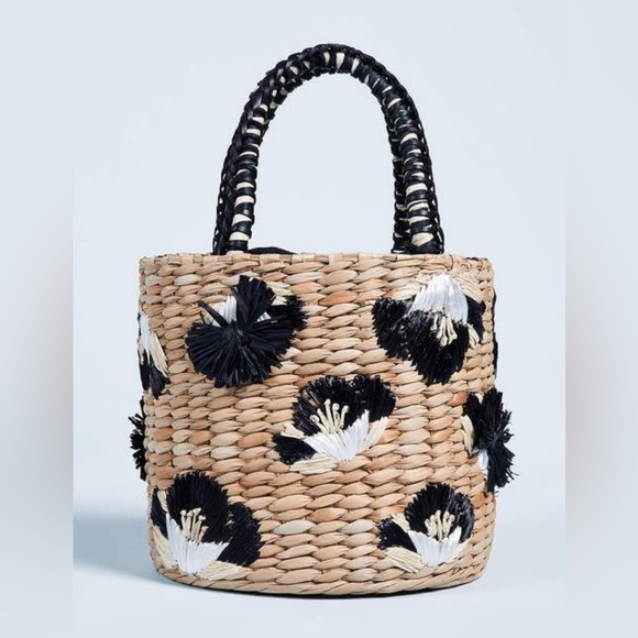 Aranaz Handbags - Aranaz straw tassel bucket bag